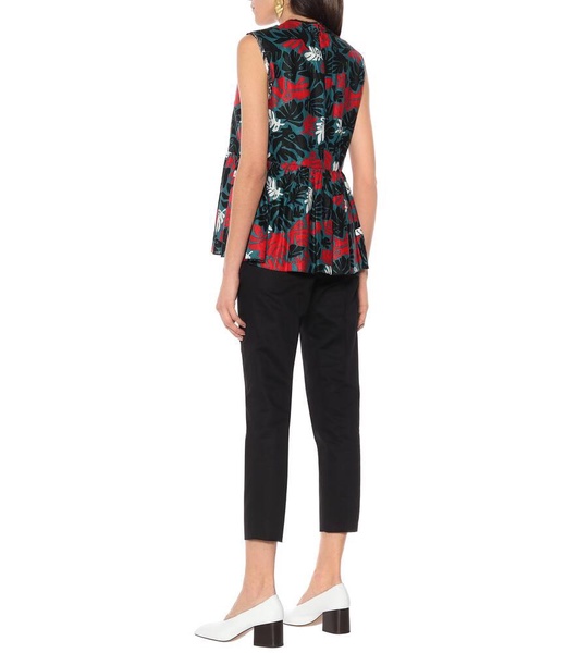 Cotton and linen top