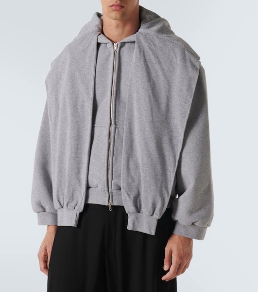 Incognito deconstructed cotton jersey hoodie