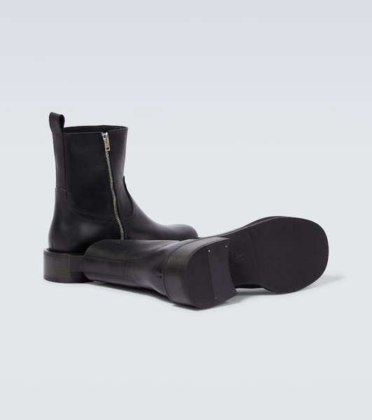 Leather ankle boots