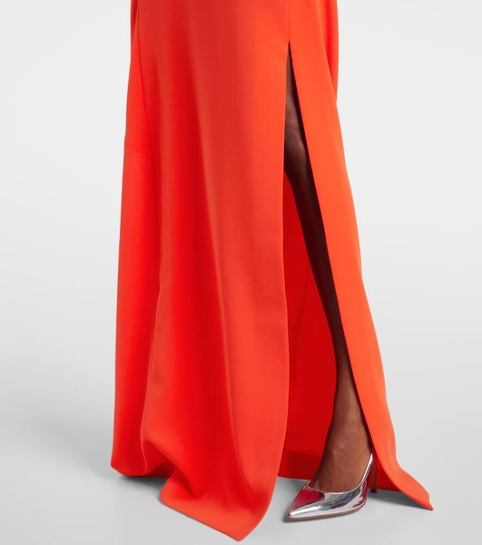 Chain-detail cady gown
