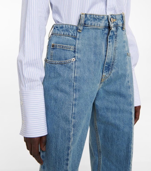 Décortiqué high-rise wide-leg jeans