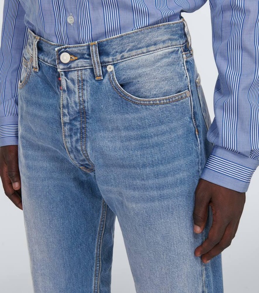 Mid-rise straight jeans