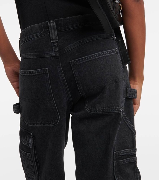 Nera mid-rise straight cargo jeans