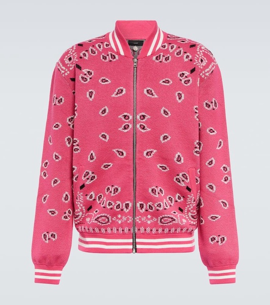 Bandana jacquard cotton bomber jacket