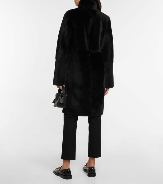 Britanny reversible leather and shearling coat