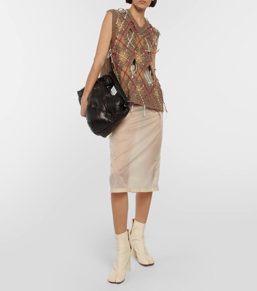 Jacquard wool-blend sweater vest