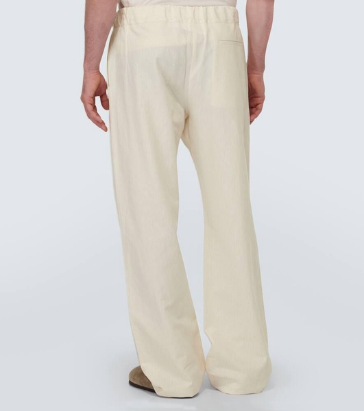 Akasha cotton-blend straight pants