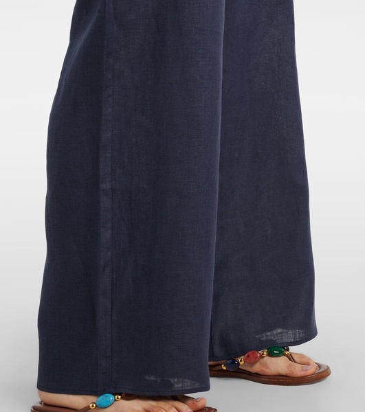 Austin linen wide-leg pants