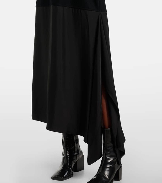 Convertible wool midi dress