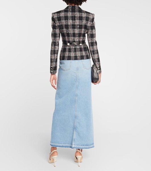 Tweed single-breasted blazer