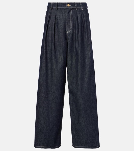 High-rise wide-leg pants