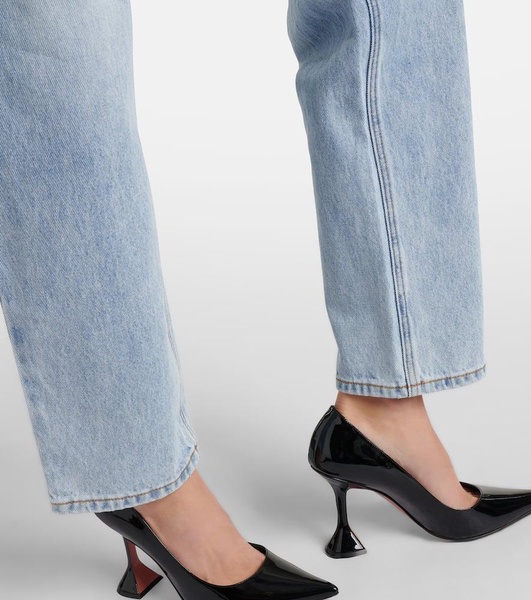 Crystal-embellished straight jeans