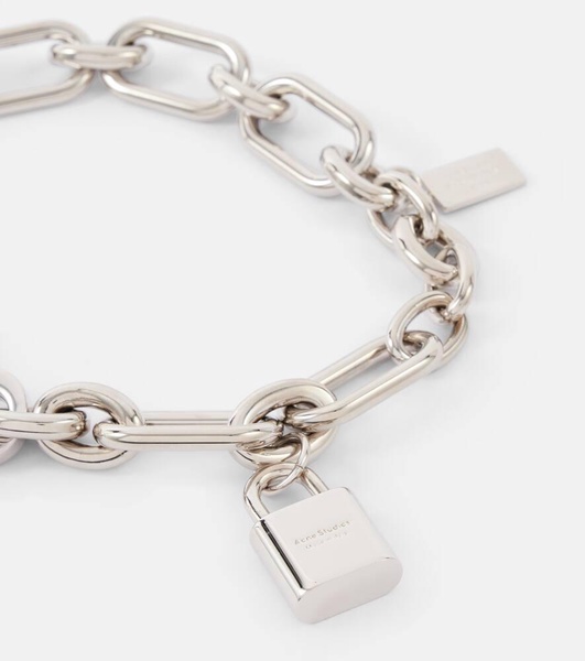Logo pendant chain necklace 