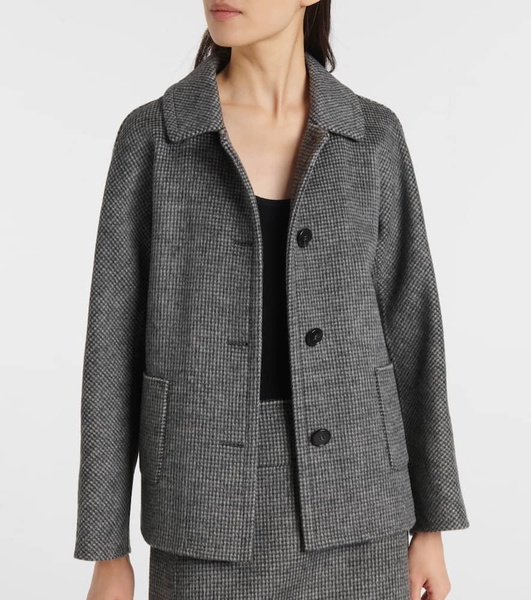 Sorriso houndstooth wool and mohair-blend jacket