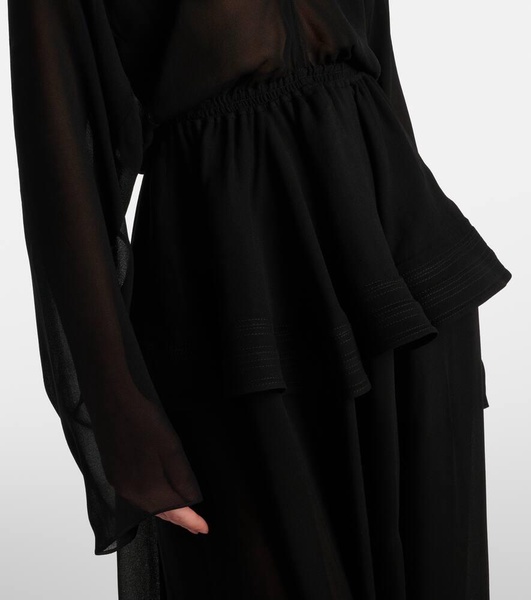 Peplum midi dress