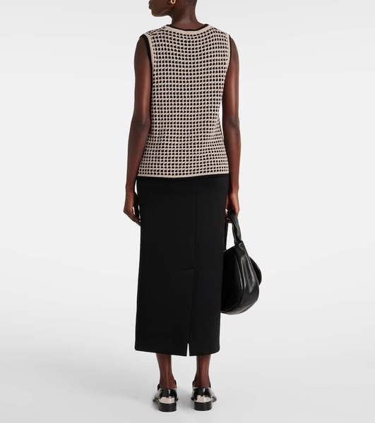 Fleres patterned cotton sweater vest