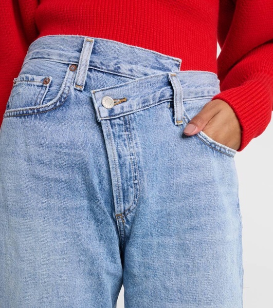 Criss Cross high-rise straight jeans