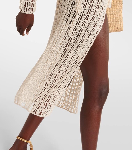 Crochet cotton cardigan