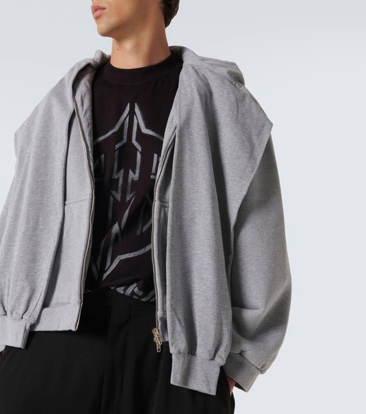 Incognito deconstructed cotton jersey hoodie