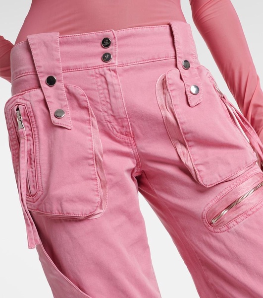 Low-rise straight cargo jeans