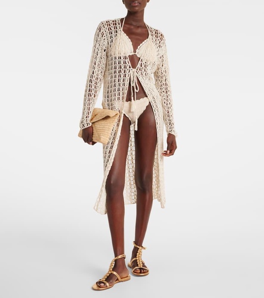 Crochet cotton cardigan