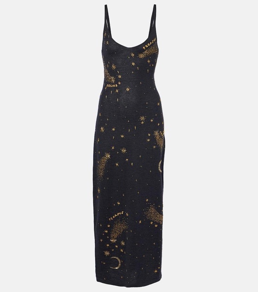 Denise wool and silk gown