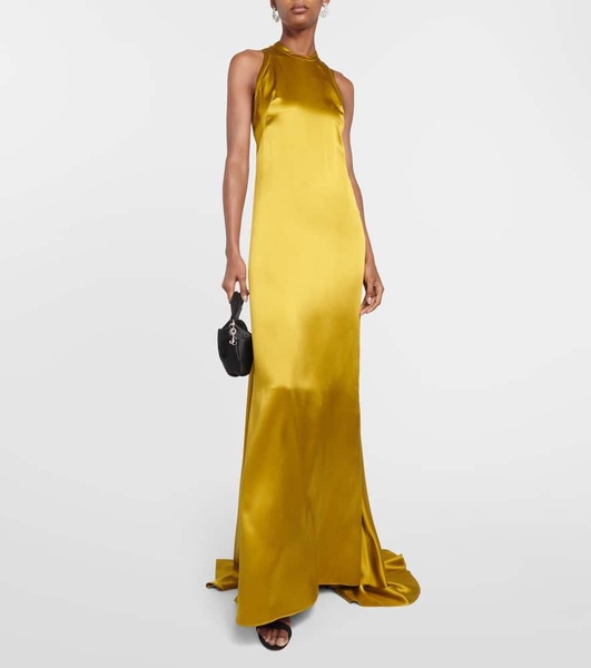 Hoyo silk satin gown