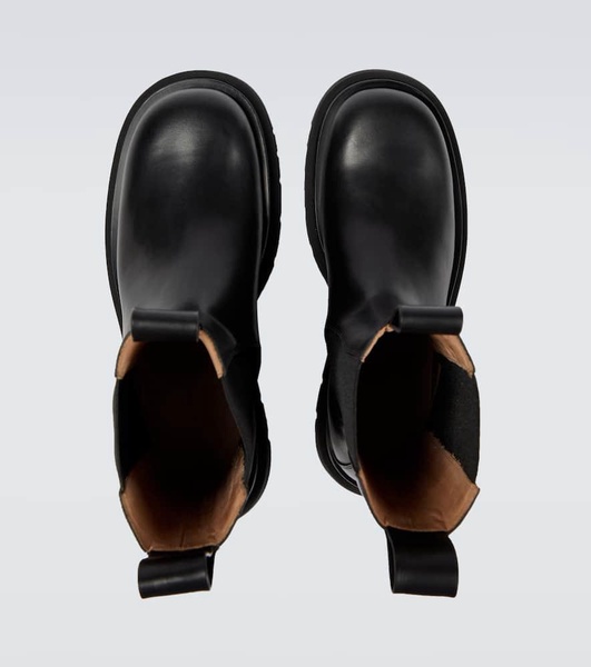 Lug leather ankle boots