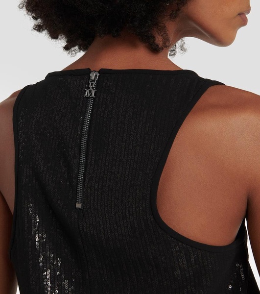 Pistoia sequined georgette top