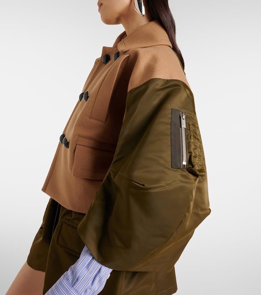 Wool and twill jacket