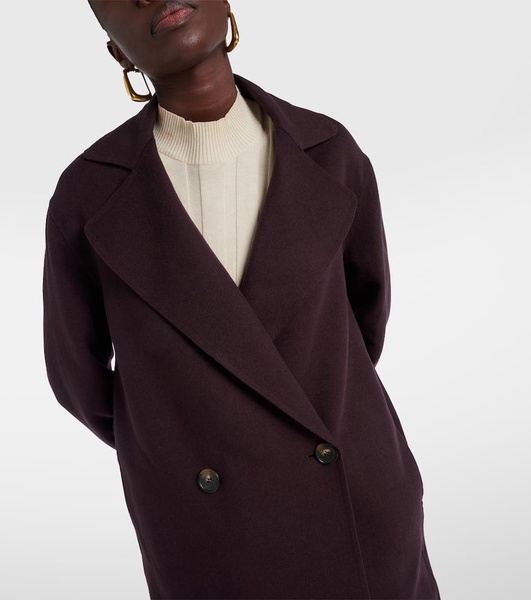 Double-breasted wool coat