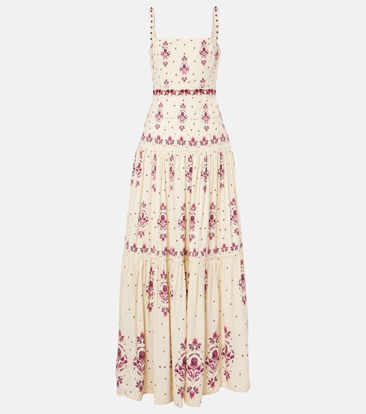 Lima Relato embroidered linen maxi dress