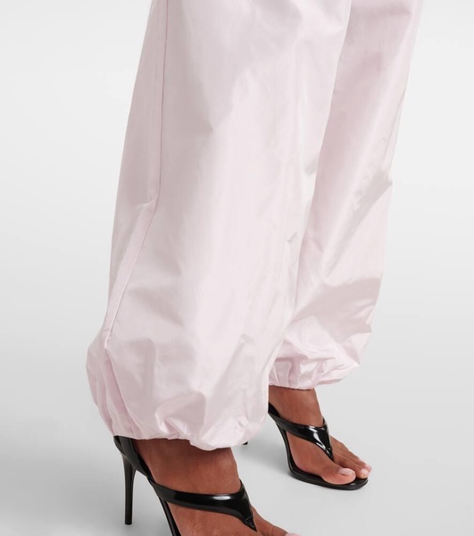 Balloon silk wide-leg pants