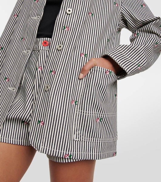 Striped denim jacket