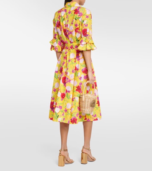 Floral cotton shirt dress