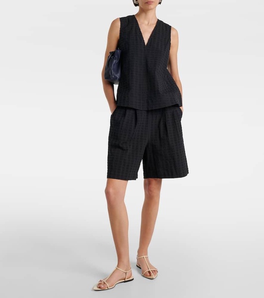 Phoebe embossed cotton top