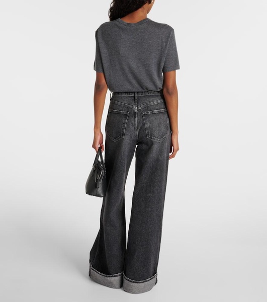 Dame high-rise wide-leg jeans