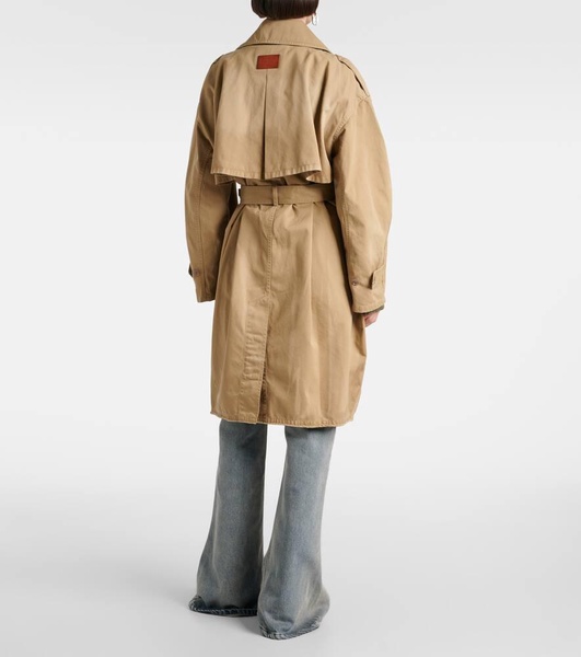 Cotton twill trench coat