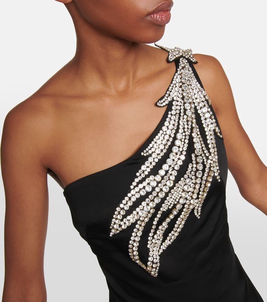 Embellished halterneck mdi dress