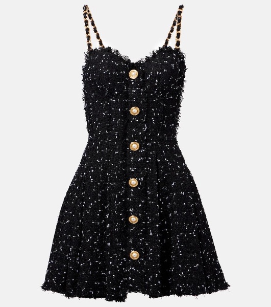 Lamé tweed minidress