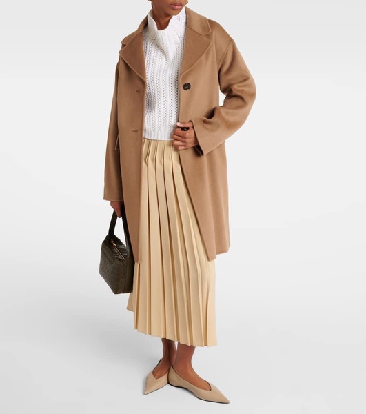 Luisa pleated midi skirt