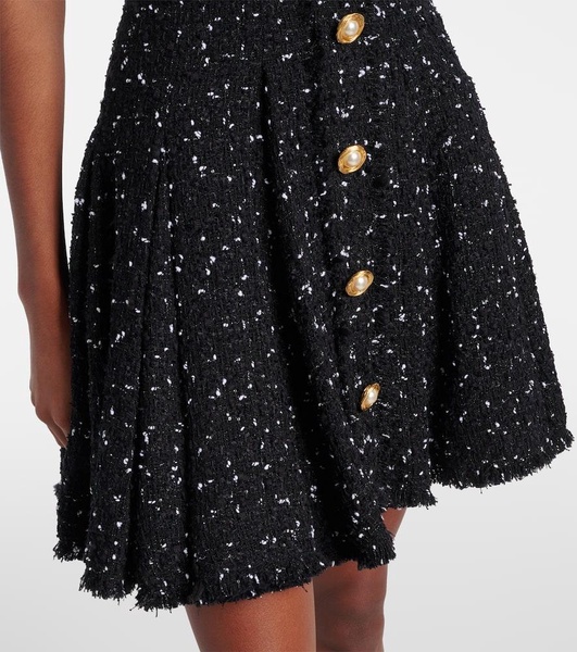 Lamé tweed minidress