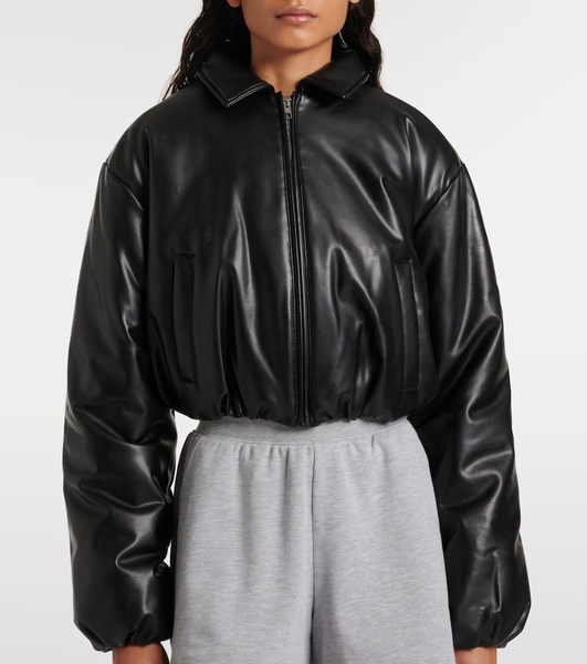 Premier faux leather bomber jacket