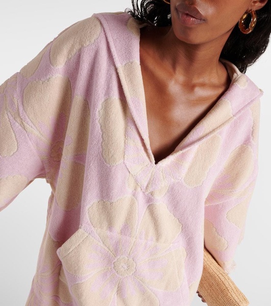 Pop floral cotton terry minidress