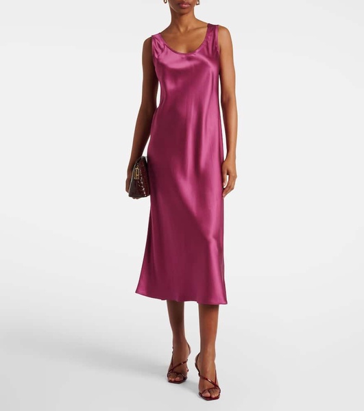 Banjo silk satin midi dress