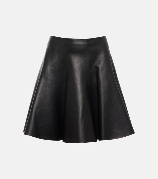 Leather miniskirt