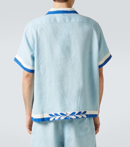 Seedling Stripe linen shirt