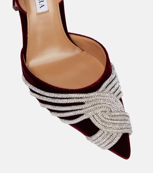 Gatsby 105 embellished velvet slingback pumps