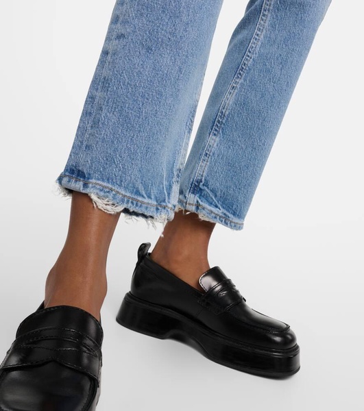 Riley high-rise straight jeans