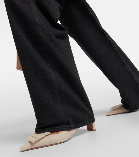 Minka high-rise denim cargo pants